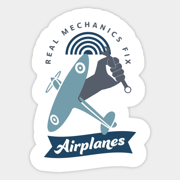 Airplane Mechanic Aircraft Technician Fun Sticker by Foxxy Merch